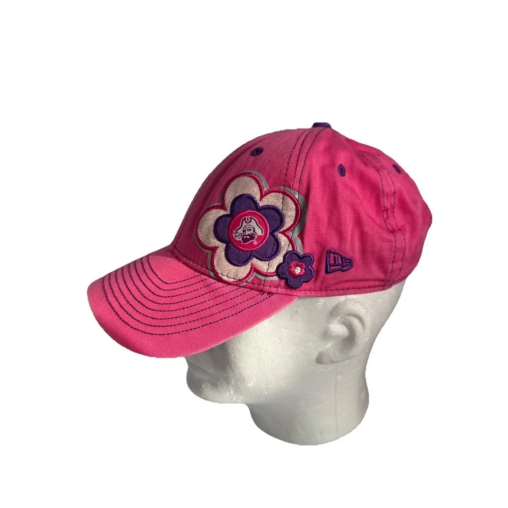 Youth Era Pink Floral  ECU Pink Pirate Logo 9Forty Adjustable Hat